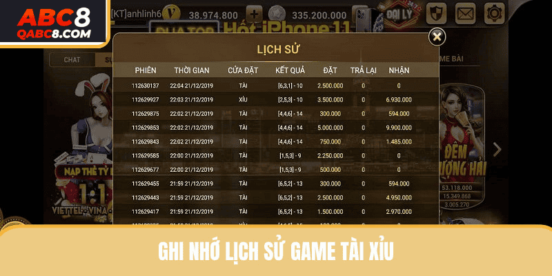 Ghi nhớ bảng kết quả của nhiều phiên